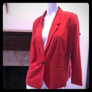 Kensie Red Blazer w/ Contrast Liner